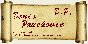 Denis Paučković vizit kartica